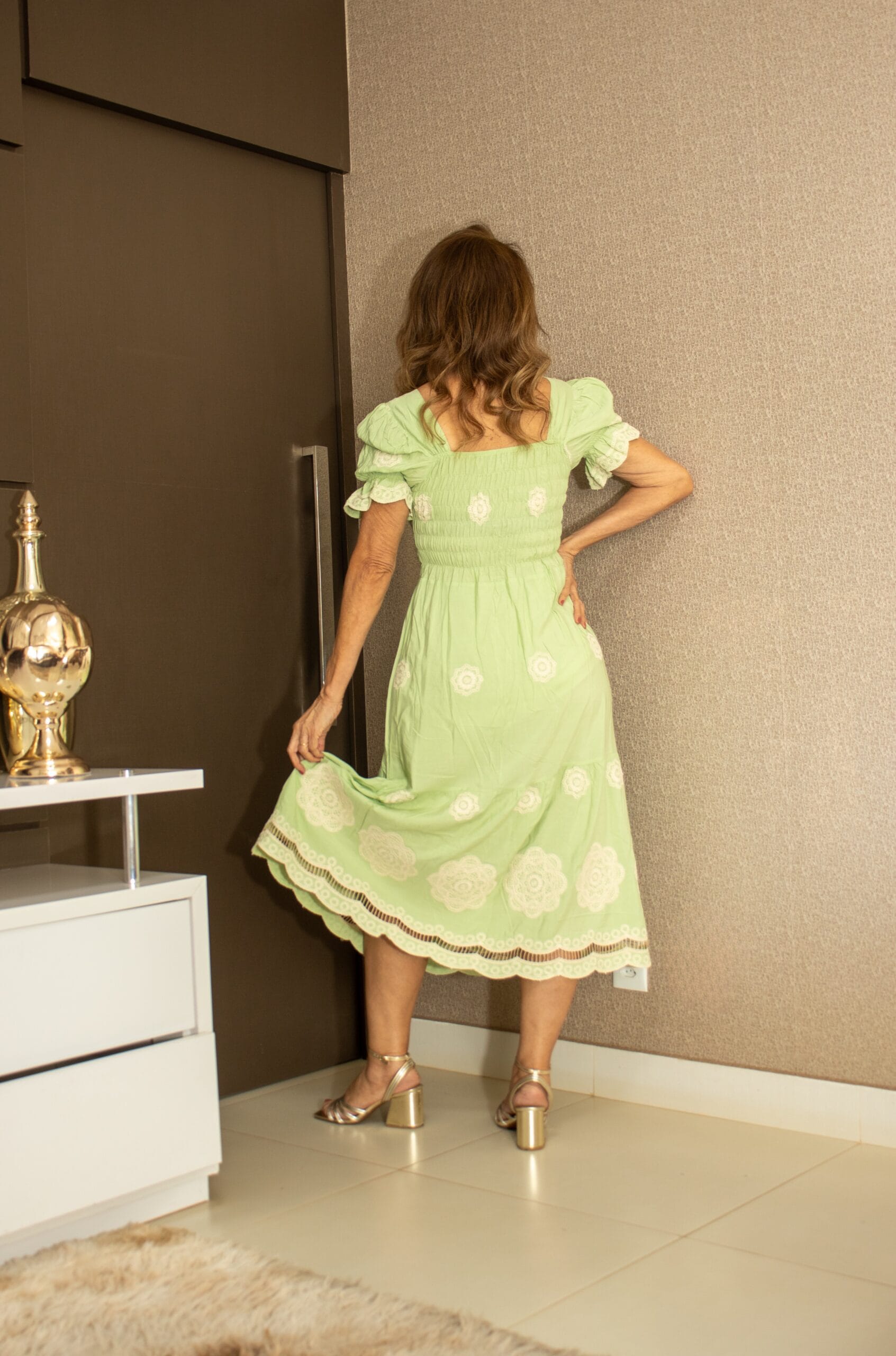 Vestido Kátia - Midi no tecido lesse 100% algodão - Imagem 4